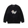 Trendy Unisex Cute Cat Pattern Soft Fluffy Knit Sweater - Warm Round Neck Long Sleeve for Couples