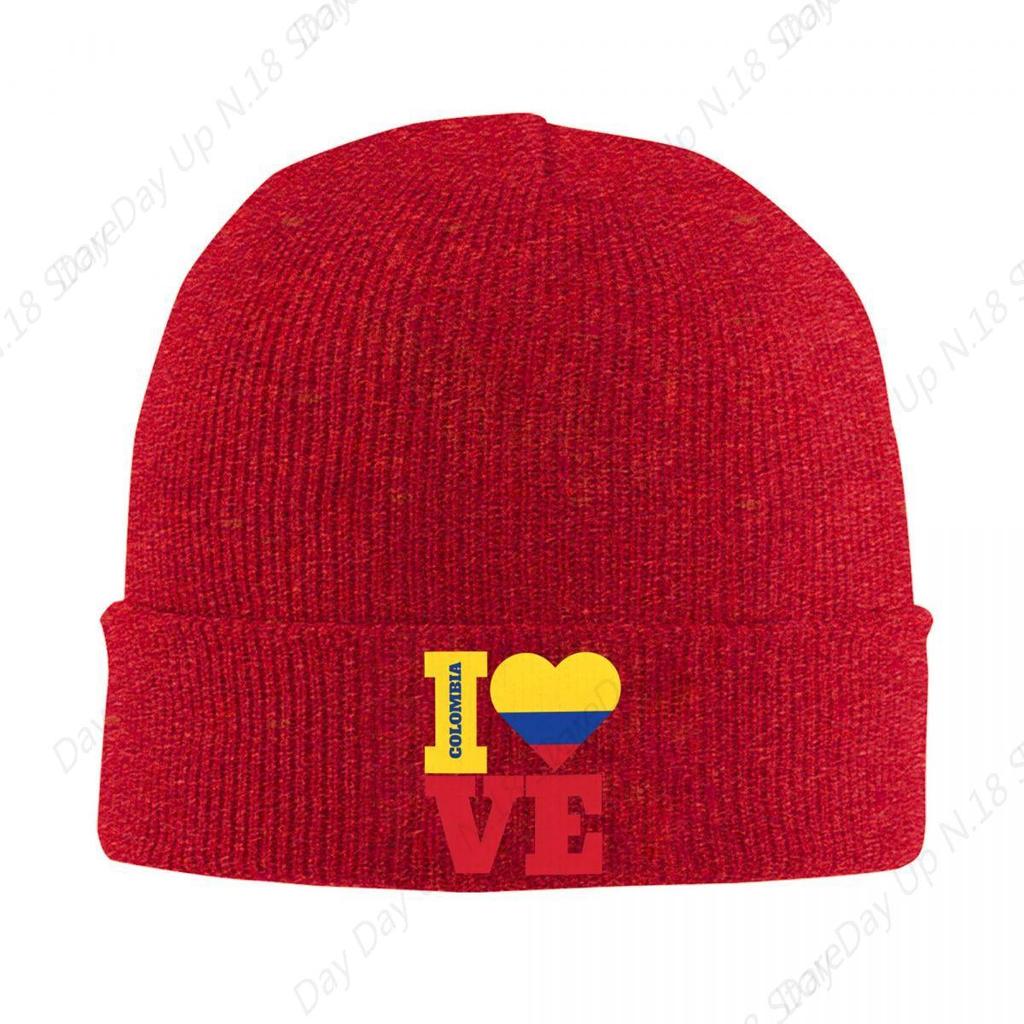 I Heart Venezuela Flag Knitted Hat WomenS MenS Beanie Autumn Winter Casual Hat Acrylic Venezuelan Sandwich Warm Caps