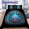 Mystical Tree Symbols Pattern Bedding,Quilt Set Quilt Cover Pillowcase Home Birthday Gift (1 * duvet cover + 2 * pillowcase, without core)