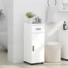 Bathroom Cabinet with Drawers Glossy White 30 X 35 X 80 Cm
