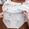 Female Summer New Product Small Fresh Broken Flower Tie In Color Breathable Print High Waist Pack Hip Briefs