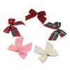 10Pcs/set Cloth Christmas Plaid Bow Plaid Bow Various Style Xmas Tree Pendant Soft Cute Christmas Garland Accessories Christmas