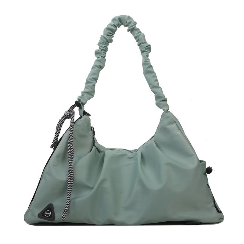 Niche Design Pleated Women's Bag Large Capacity Simple Versatile Sports Messenger Bag Trendy Fashion Leisure Travel Shoulder Bag