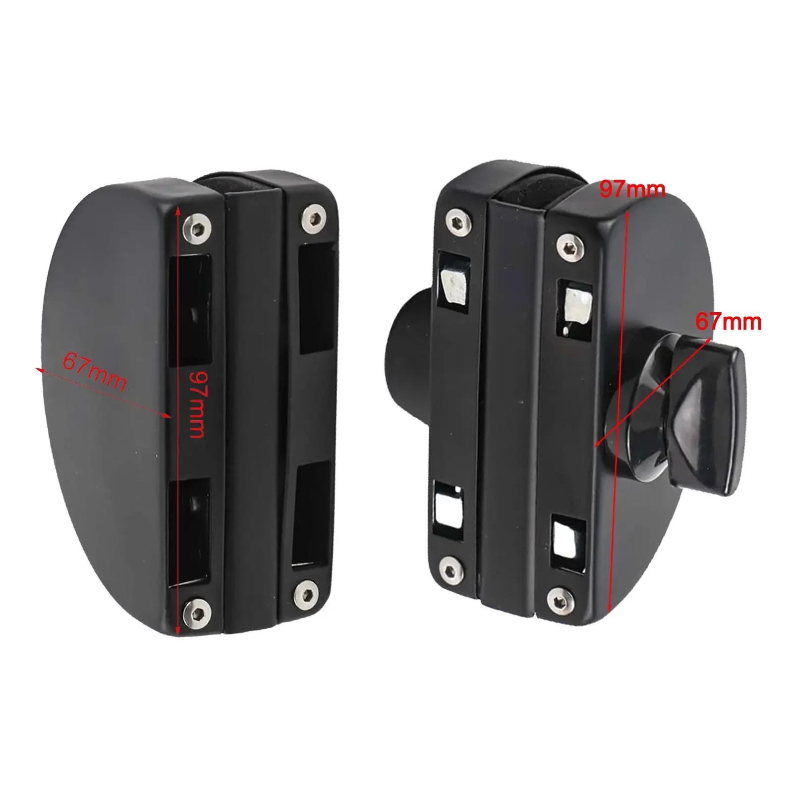 Glass Door Lock Compatible with Double Swing or Sliding Designs Made from Long Lasting Stainless Steel Material