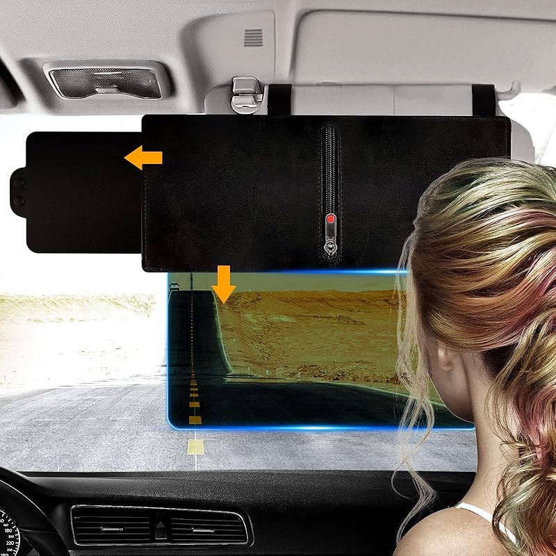Zeyitian Upgraded Polarized Car Visor Extender Sun Blocker Sun Visor Extender For Car Visor,Sun Visor For Windshields Automotive Interior Sun Passenger_Side