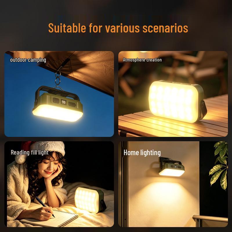 Cross-border Custom LED Camping Light: Long Battery Life, Multifunctional, Magnetic, and Perfect for Outdoor Atmosphere and Emergency Use.