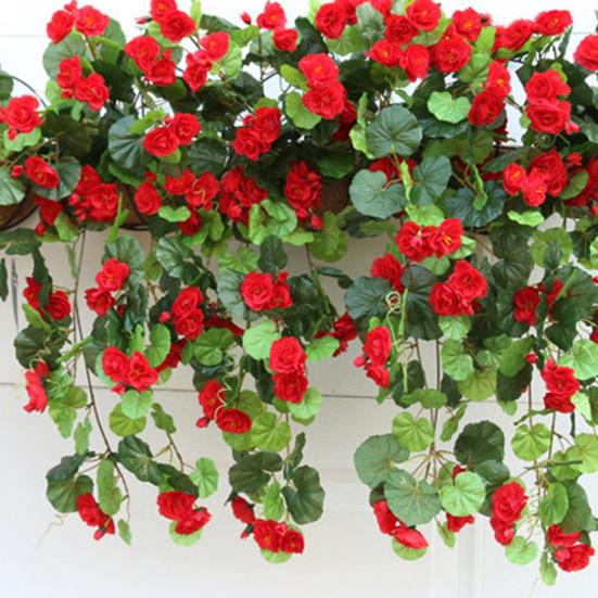 Artificial Flower Hanging Design Stylish Faux Silk Flower Delicate Vivid Fake Rose