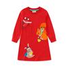 Autumn Cartoon Animal Girls' Long Sleeve Sweatshirt - European/American Style, Cute Children's Top
