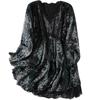 Woman Spring Autumn Style Chiffon Blouses Tops Lady Casual V-Neck Long Sleeve Long Blusas Tops