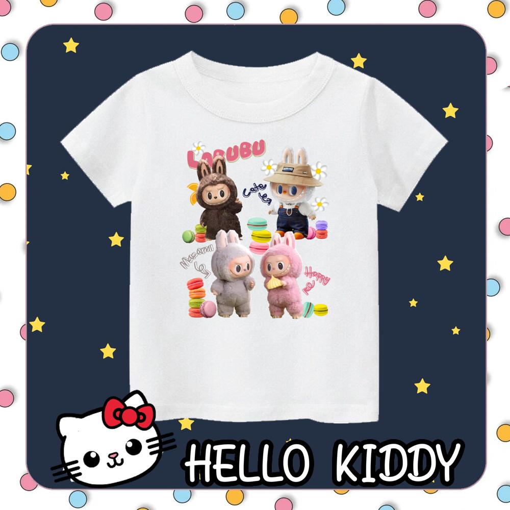 100% PREMIUM COTTON LABUBU 19 THE MONSTERS Kids T-Shirt Tops Budak Kid Children Kanak Unisex Girl Boy Lelaki Perempuan