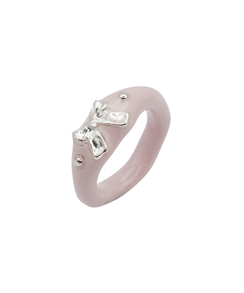Nff Ribbon Metal Ring-Pink