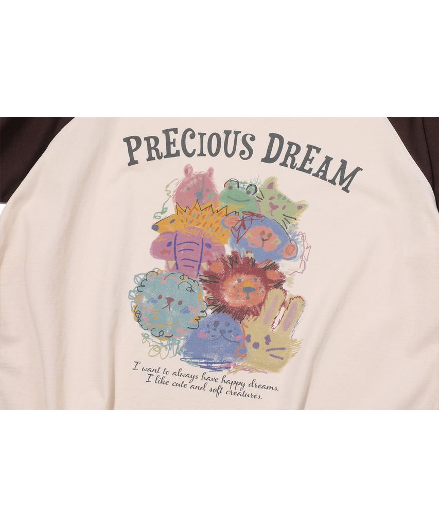 CPGN STUDIO Precious Raglan Short Sleeve Tee Brown