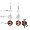Jeshayuan ST. Benedict Medal Earrings Pentagram Drop Earring Witches Knot Tetragrammaton Earrings Christian Jewelry Gift