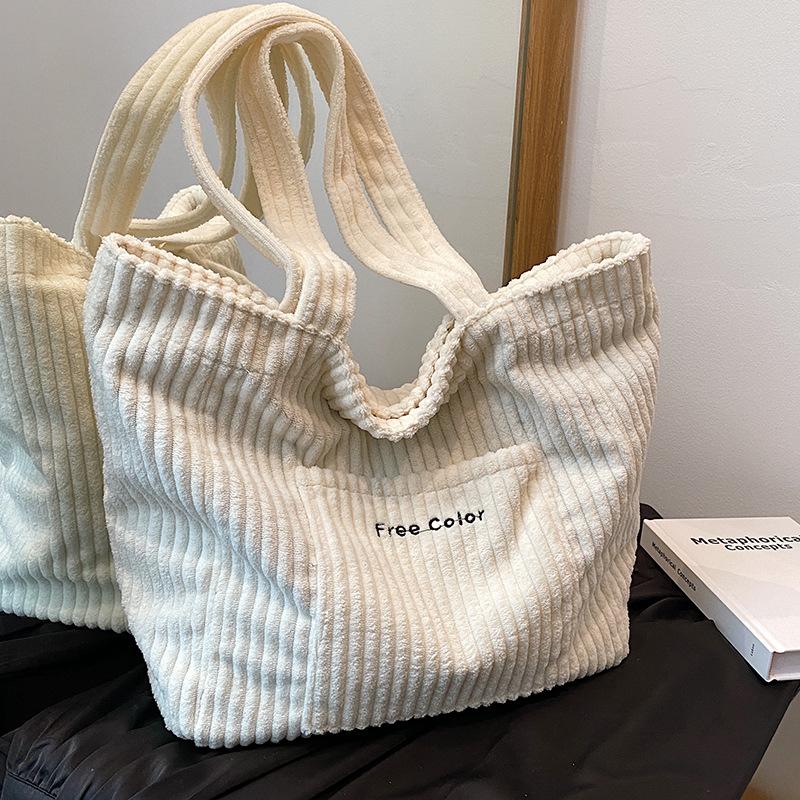 Große Kapazität Neue Wintermode Vielseitige Tragetasche für Studentinnen im Unterricht, Hand-Trage-Ein-Schulter-Pendeltasche für Frauen gray