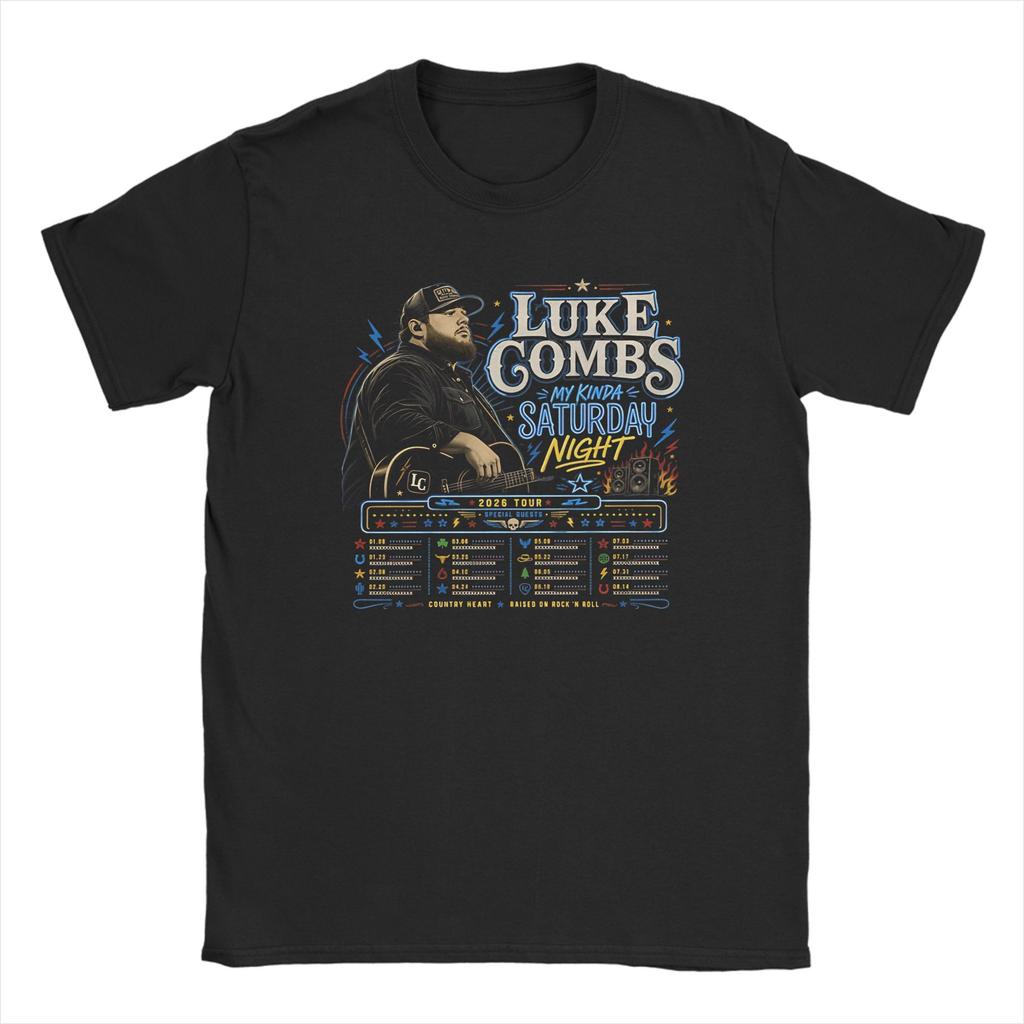 Lukes Combs T Shirt Summer Harajuku Tshirts Couple 100 Cotton Breathable 4xl 5xl 6xl Tees Short Sleeves Awesome Tshirt