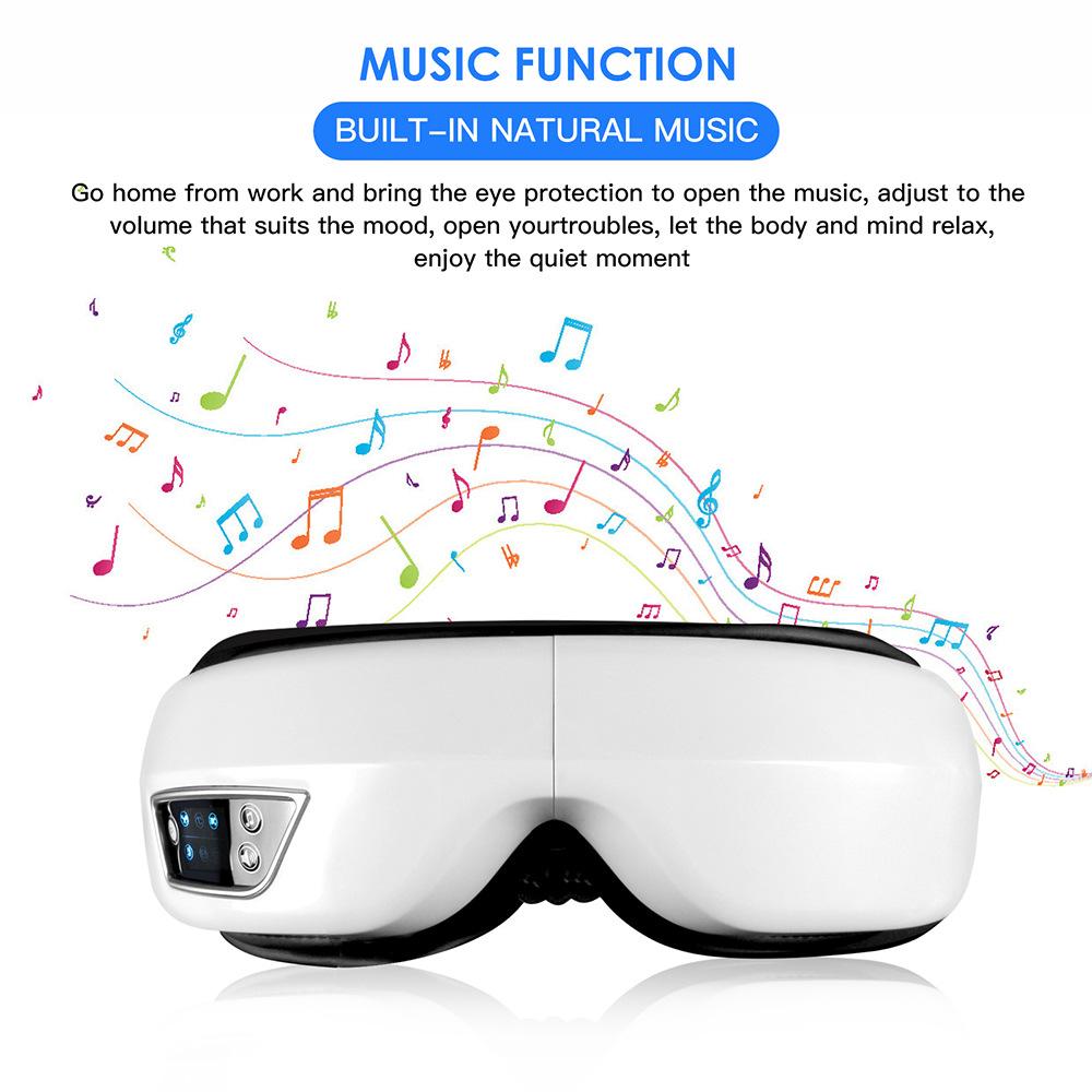 6D Smart Vibration Eye Massager Airbag Compress Eye Care Instrument Bluetooth Music Eye Massage Sleepping Mask Relax Fatigue