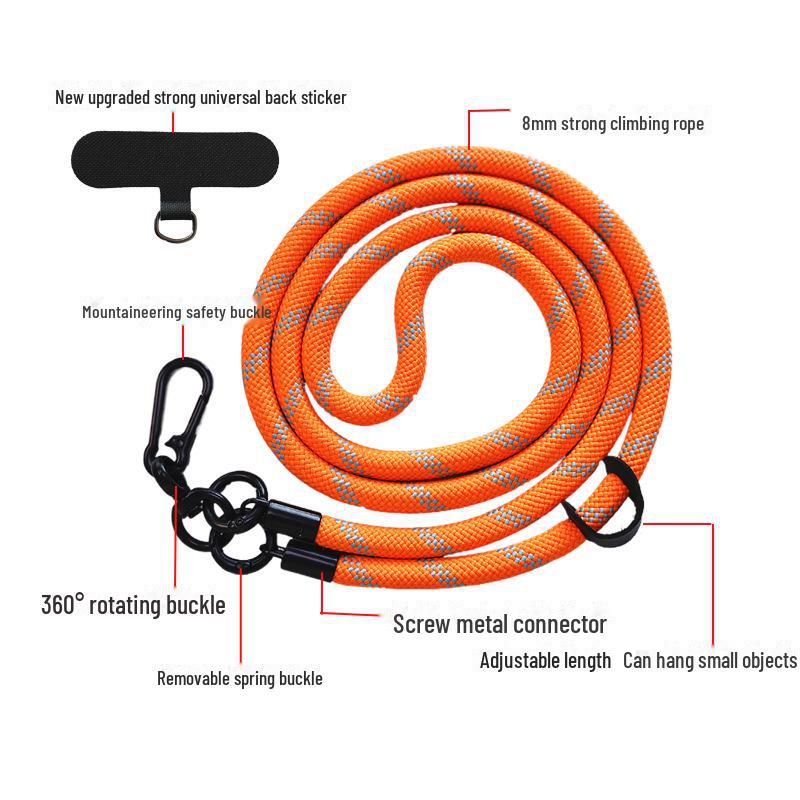 8mm Thick Braided Universal Anti-Lost Mobile Phone Lanyard