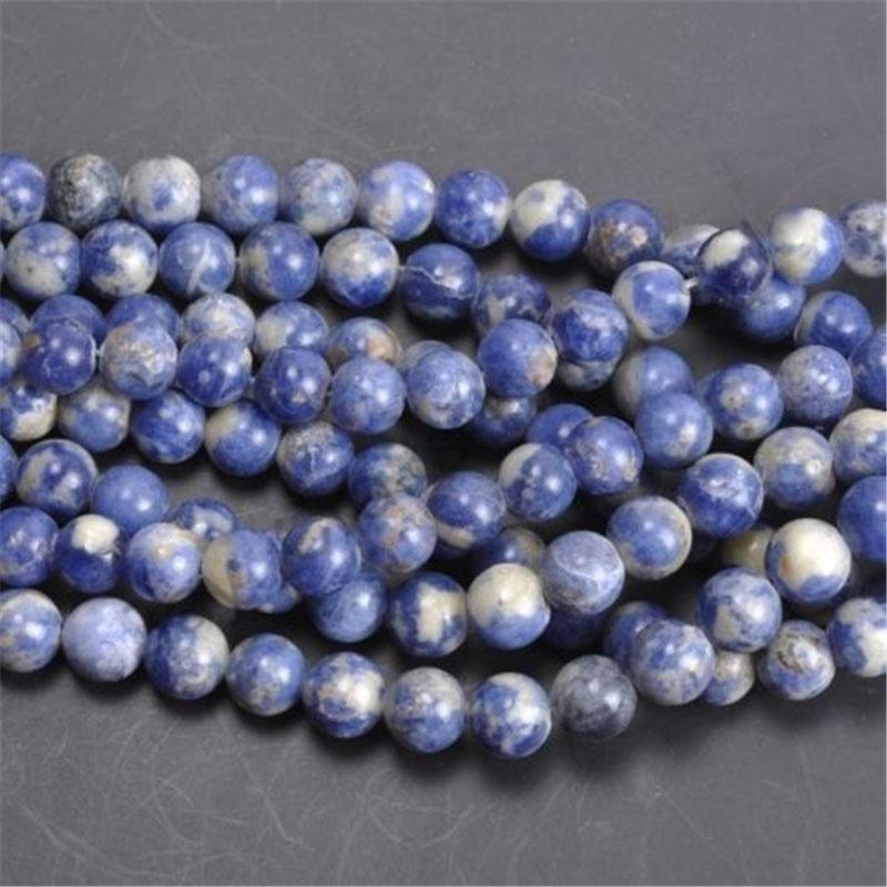 Natural Gemstone Stone Loose Spacer Sodalite Beads Pick Size 4 6 8 10mm Round Beads for Making Jewelry