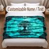 Tree of Life Theme Soft Blanket Personalized Custom Name Text Print Warm Blanket Home Sofa Bedroom Decor