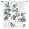 Watercolor Leaves Art Sheer Curtains for Bedroom Living Room Voile Window Curtains Tulle Curtains for Kids Room