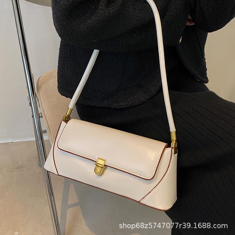 Retro Trend Underarm Bag Women's Korean Baguette Bag Fashion Casual Small Square Bag 2025 New Simple and Versatile Shoulder