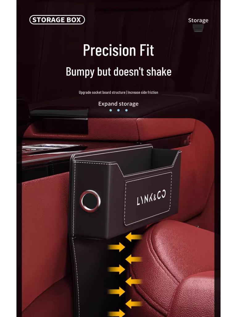 Compatible LYNK & CO Car Seat Gap Organizer 06/01/02/03/05/09 In-Car Storage Box
