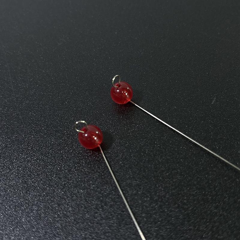Pioneer Red Bead Scale Stainless Steel Ice Fishing Leader Wire Line