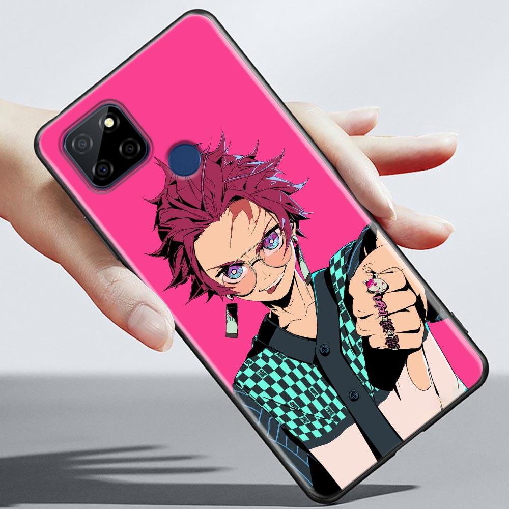 Demon Slayer Japan Anime Fashion Phone Case For OPPO Realme 5 6 7 7i 8 8i 9 9i V25 F9 F17 F19 5G 4G Pro Narzo Speed Black Cover