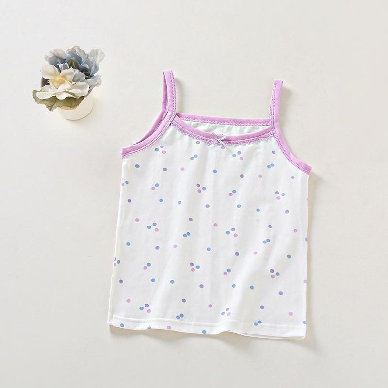 Baby Girl Pure Cotton Seamless Camisole Soft Thin Sleeveless Top For Infants And Toddlers