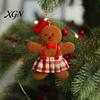 Christmas Wreath Embellishments 3 Pcs Mini Plush Gingerbread Man Ornaments, Small Stuffed Cute Xmas Tree Decor Decoration for Holiday Home Decor,
