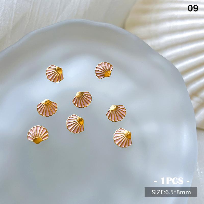 Alloy Pearl Shell Nail Art Supplies Irregular Color Seashell 3D Nail Flakes Seashell Slices Decoration Diy Nail Accessories