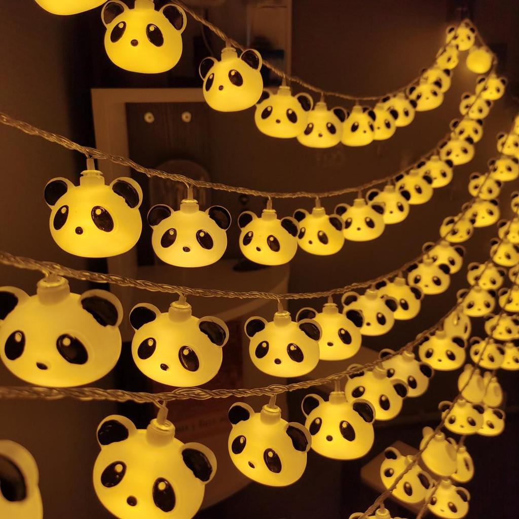 LED Panda String Lights for Indoor Decoration and Festival Atmosphere