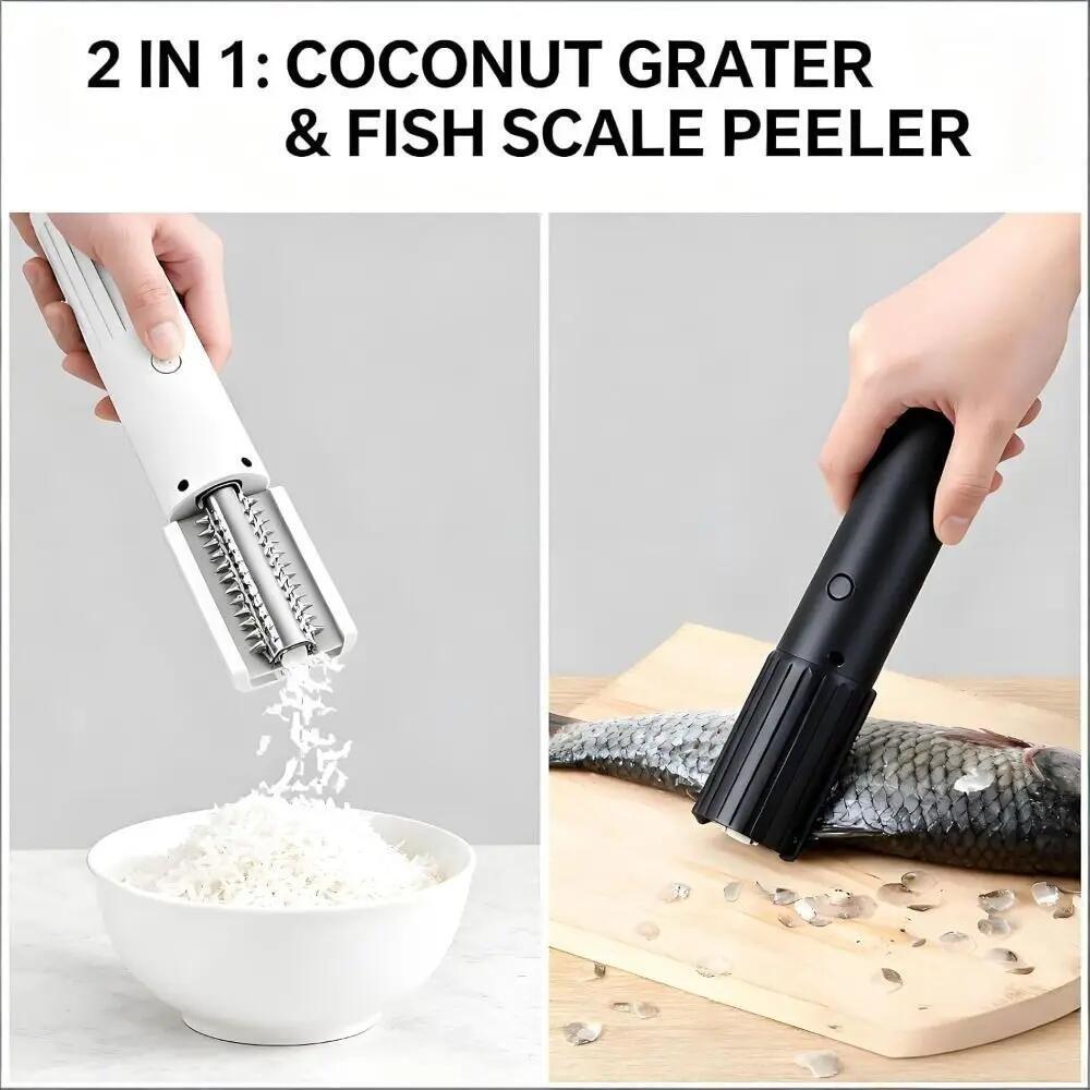 Portable Electric Fish Scraper Waterproof Fish Scale Remover Fish Scale Cleaner USB Rechargeable Fish Scale Knife Seafood Tools