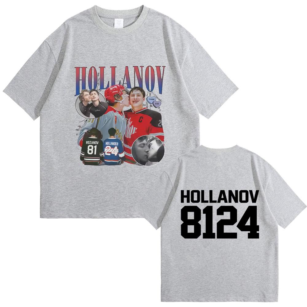 Heated Rivalry Shane Hollander Ilya Rozanov Hollanov 2481 Graphic Tshirt Men Women Fashion Casual T Shirts Male Vintage Tshirt
