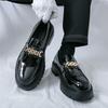 Moda Novo Masculino Moderno Sapatos Mocassins Aumentadores de Altura Casuais de Solado Grosso Resistentes ao Desgaste para Caminhada Viagem Sapatos de Couro Tamanhos 38-46 Sapatos Masculinos