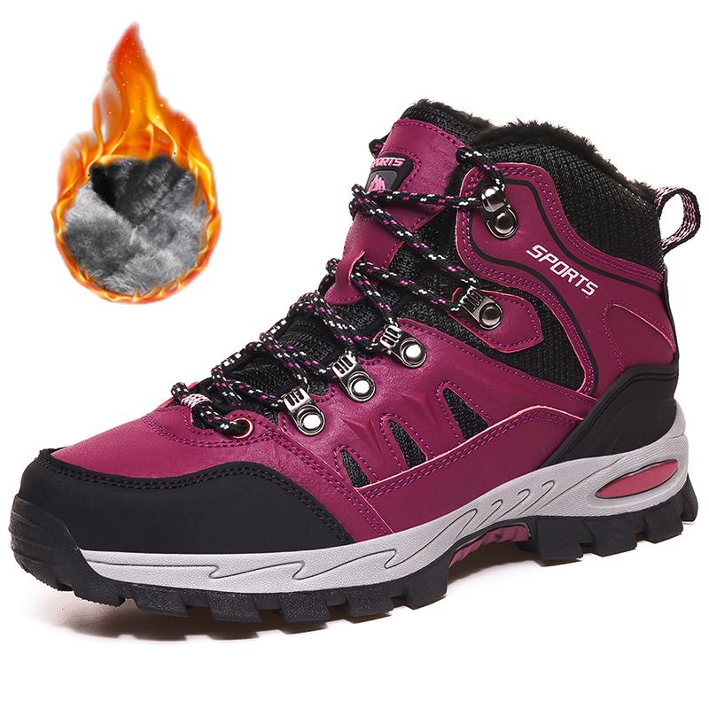 Neue Unisex-High-Top-Schneeschuhe, rutschfest, verschleißfest und samtig, warme Wanderschuhe