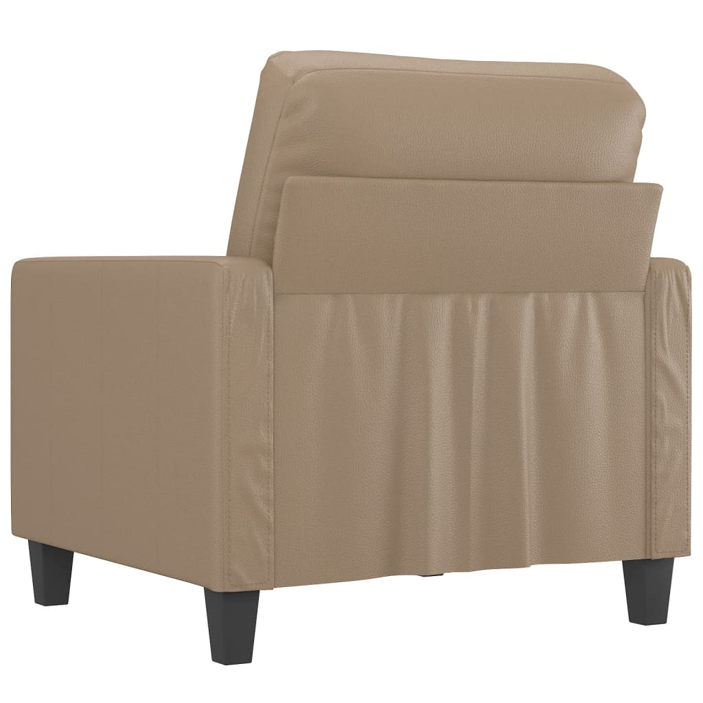 Armchair Cappuccino Brown 60 Cm Artificial Leather