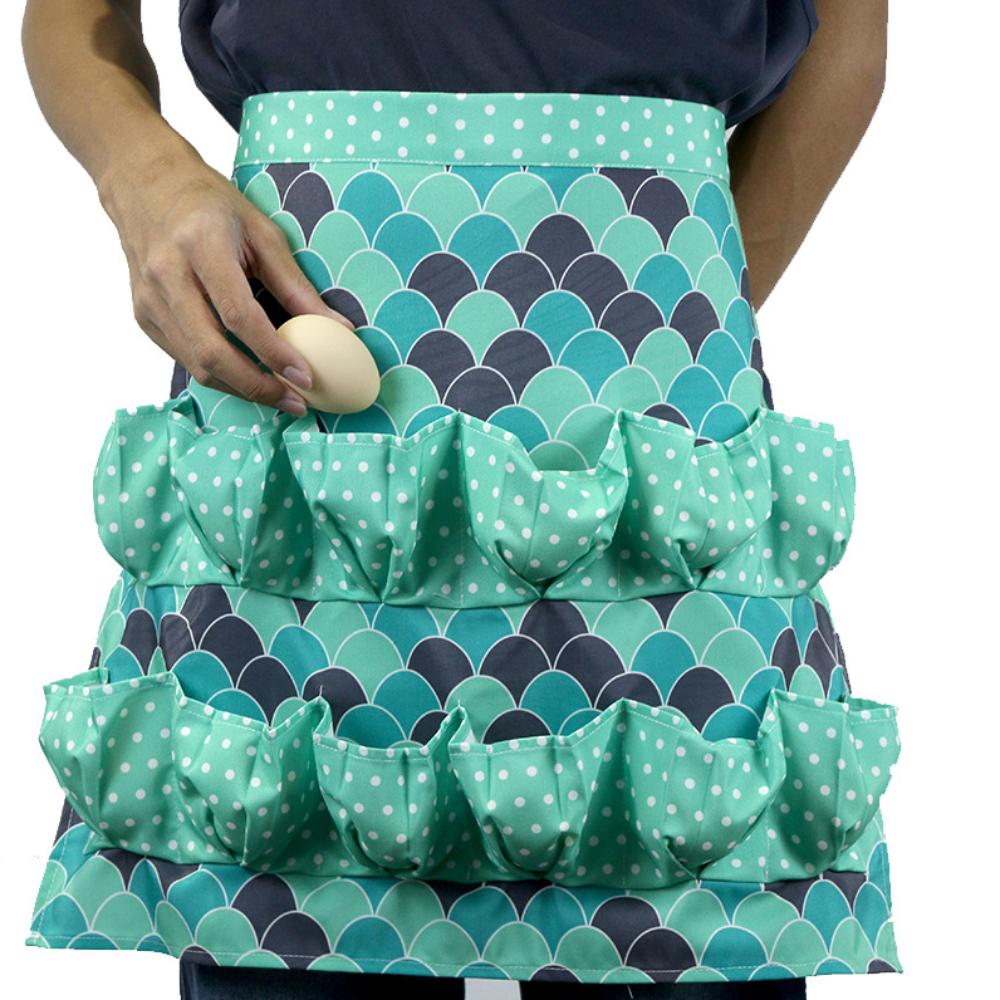 

Chicken Egg Collecting Apron,12 Deep Pockets for Hense,Duck,Goose Eggs