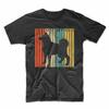 Retro 1970's Style Norwegian Elkhound Dog Silhouette Cracked Distressed T-Shirt
