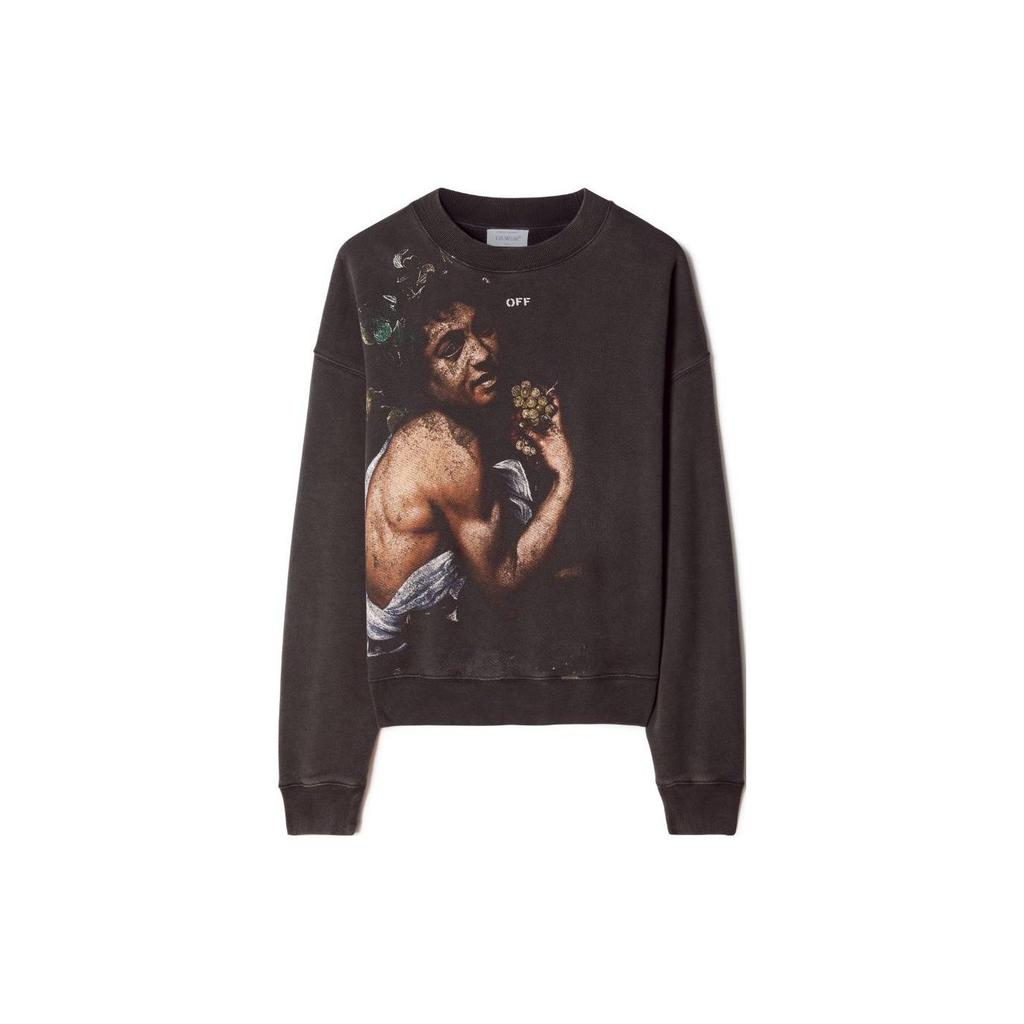 Felpa in Cotone Bacchus OFF WHITE OMBA054F23FLE0141084