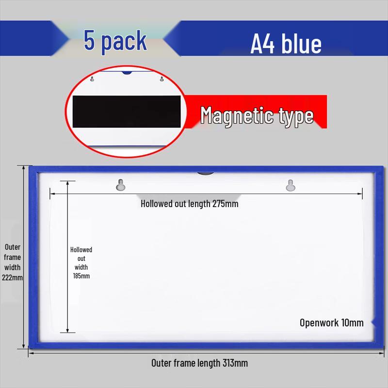 Jingduzhixing A4 Magnetic Hollow Panel Folder