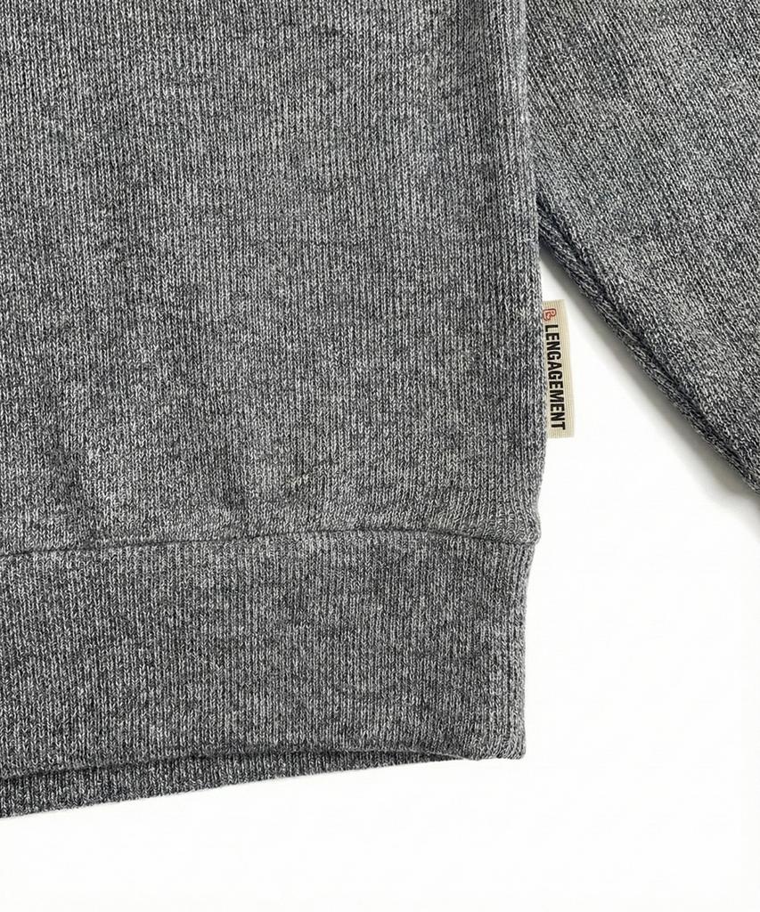 LENGAGEMENT Small Heart Daily Knit Sweater [Natural Gray]