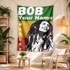 Bob Marley Customize Text Tapestry Boho Wall Hanging Vibrant Fade-Resistant Print Perfect for Dorm Room Multi-purpose for All Occasions