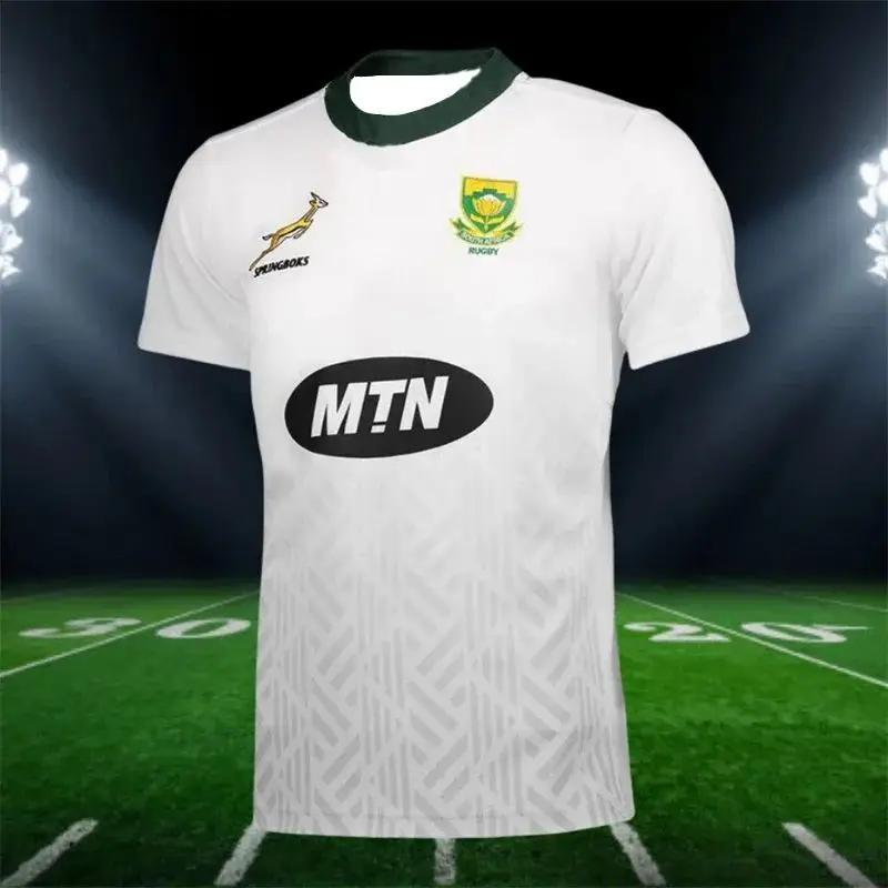 Südafrikanisches Herren-Rugby-Trikot für den Sommer 25-26, 2025, modisch, atmungsaktiv, schnell trocknend, kurzärmeliges T-Shirt Sportbekleidung