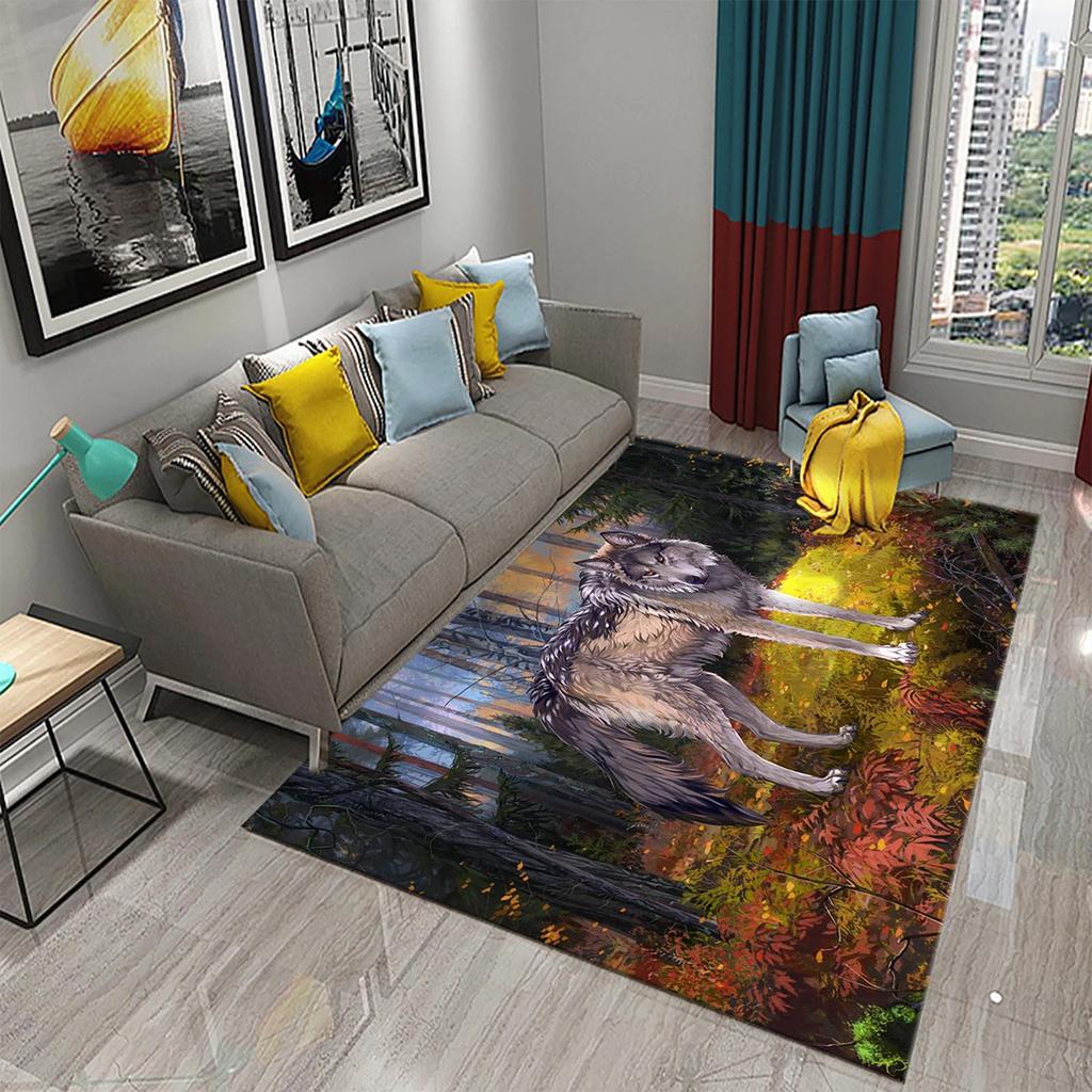 3D Lovely Forest Wildlife Carpet for Kitchen Floor Mat Bedroom Living Room Long Bedside Area Rug Hallway Carpet Entrance Doormat