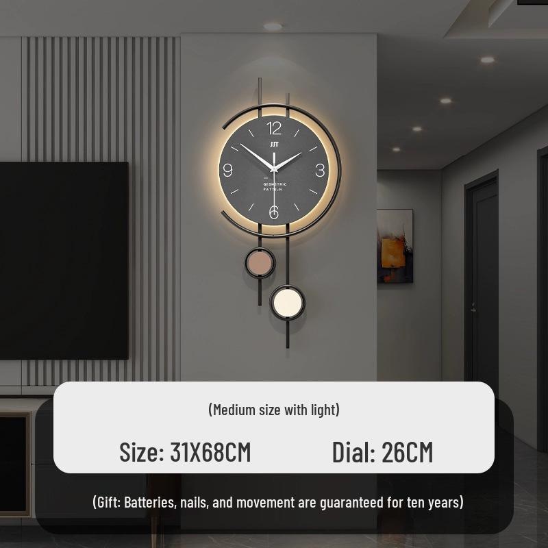 Modern Silent Wall Clock for Living Room or Restaurant Decoration