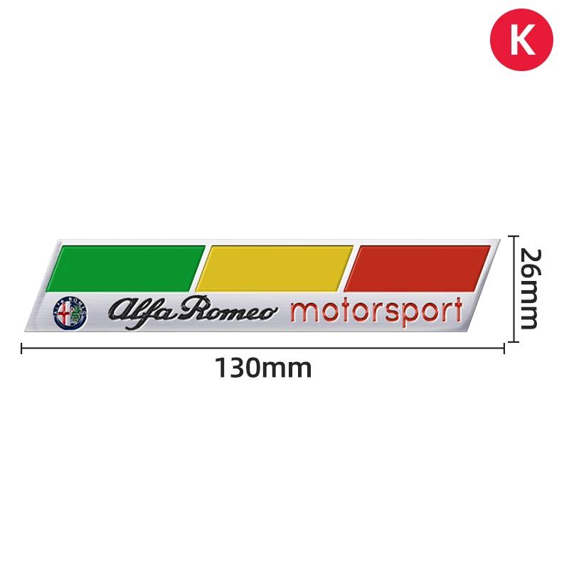 Green Four-leaf Clover Logo Decal for Alfa Romeo 147 156 166 159 Mito Giulietta Giulia Spider Car Side Fender Body Badge Sticker