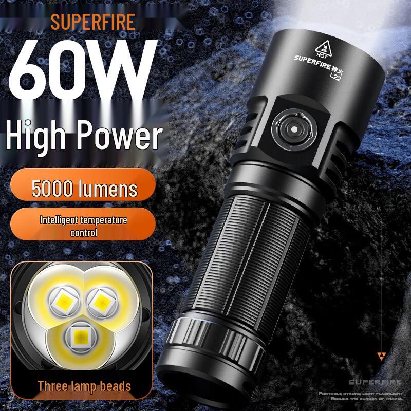 SupFire L22 High-Power Rechargeable LED Flashlight