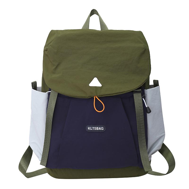 

Color Casual Splicing Boys Shoulders Bag Sports Style Outdoor Student Backpack зелёный