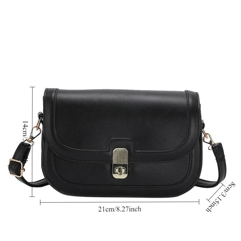 Leather Bags for Women, New Trendy Retro Underarm Square Bag, Popular Single Shoulder Crossbody Bag, Adjustable Shoulder Strap